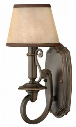 Lampa ścienna, kinkiet PLYMOUTH kol. STARY BRĄZ (HK/PLYMOUTH1) - Hinkley - Elstead Lighting