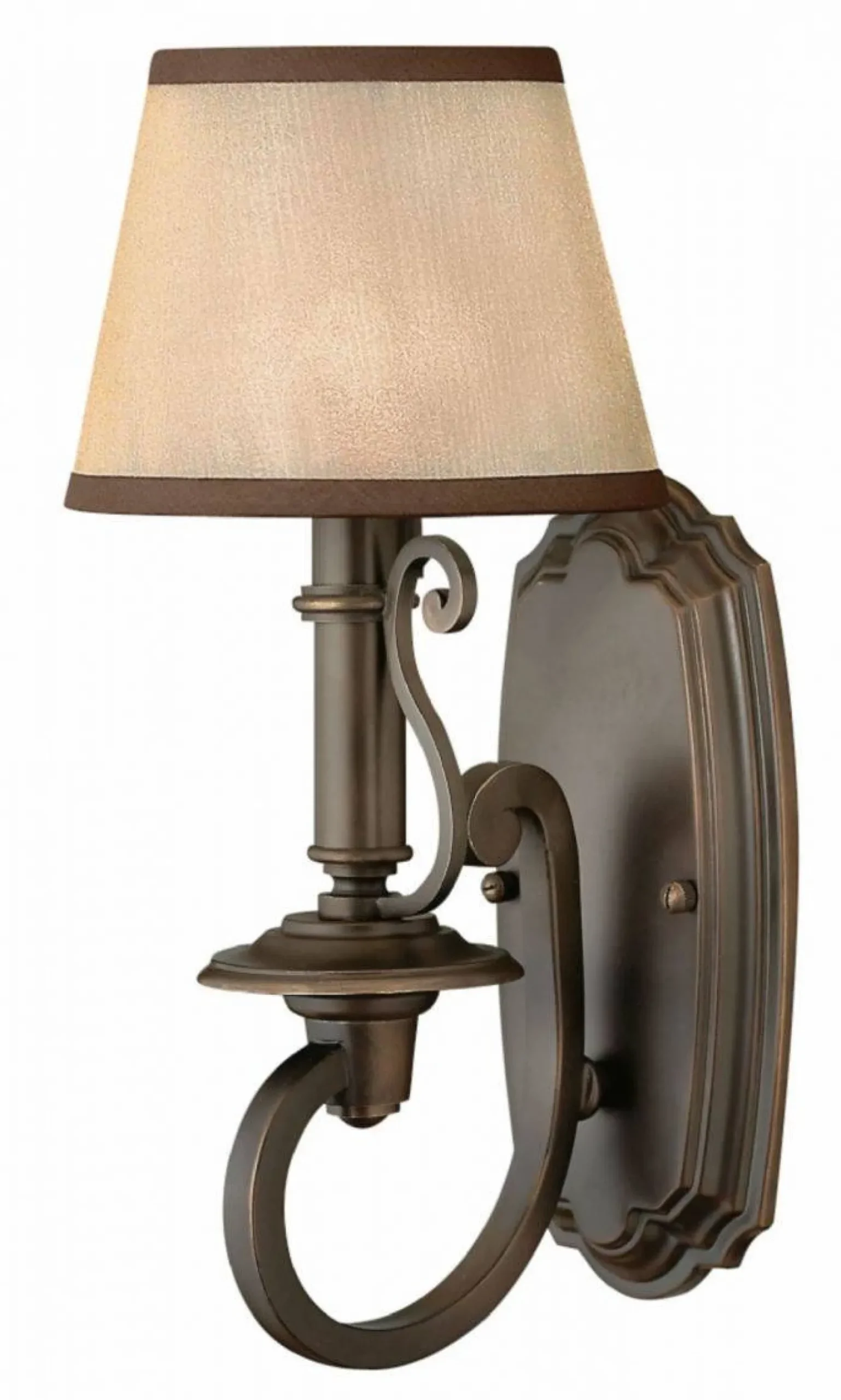 Lampa ścienna, kinkiet PLYMOUTH kol. STARY BRĄZ (HK/PLYMOUTH1) - Hinkley - Elstead Lighting