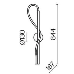 Lampa ścienna (kinkiet) Tau (MOD166WL-L12G3K) - Maytoni