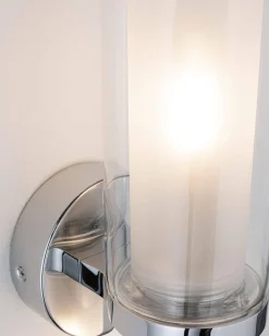 Lampa ścienna LUENA E14 max. 20W IP44 230V szkło chrom / metal (PL71076) - PAULMANN