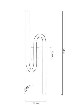 Lampa ścienna MACAROON złota (MSE010100376) - Moosee