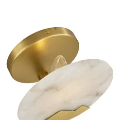 Lampa ścienna MARMO biały marmum i mosiądz 20cm (ST-3961) - Step into Design