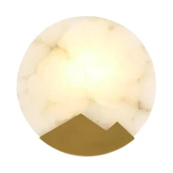 Lampa ścienna MARMO biały marmum i mosiądz 20cm (ST-3961) - Step into Design