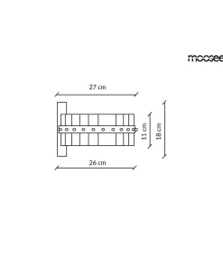 Lampa ścienna SATURNUS WALL złota - LED (MSE01040015) - Moosee