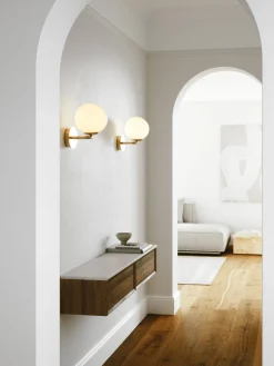 Lampa ścienna SHAPES Nordlux E14 25W Szkło Mosiądz