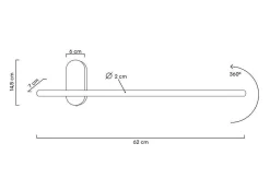 Lampa ścienna TOBIA czarna (MSE010100350) - Moosee