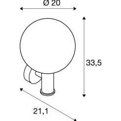 Lampa ścienna zewnętrzna GLOO PURE WL (1002002) - SLV