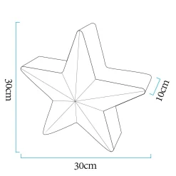 Lampa dekoracyjna gwiazda zmieniająca barwę STAR LED RGBW 16 kolorów 30 cm (ES-CR041) - Step into Design