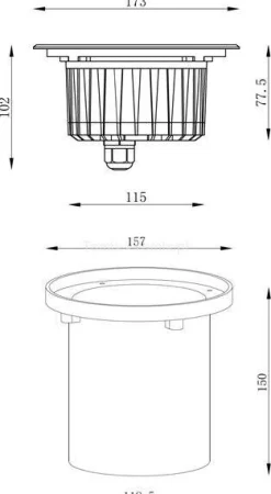 Lampa do montażu w podłożu HP I 3000K (D730249)