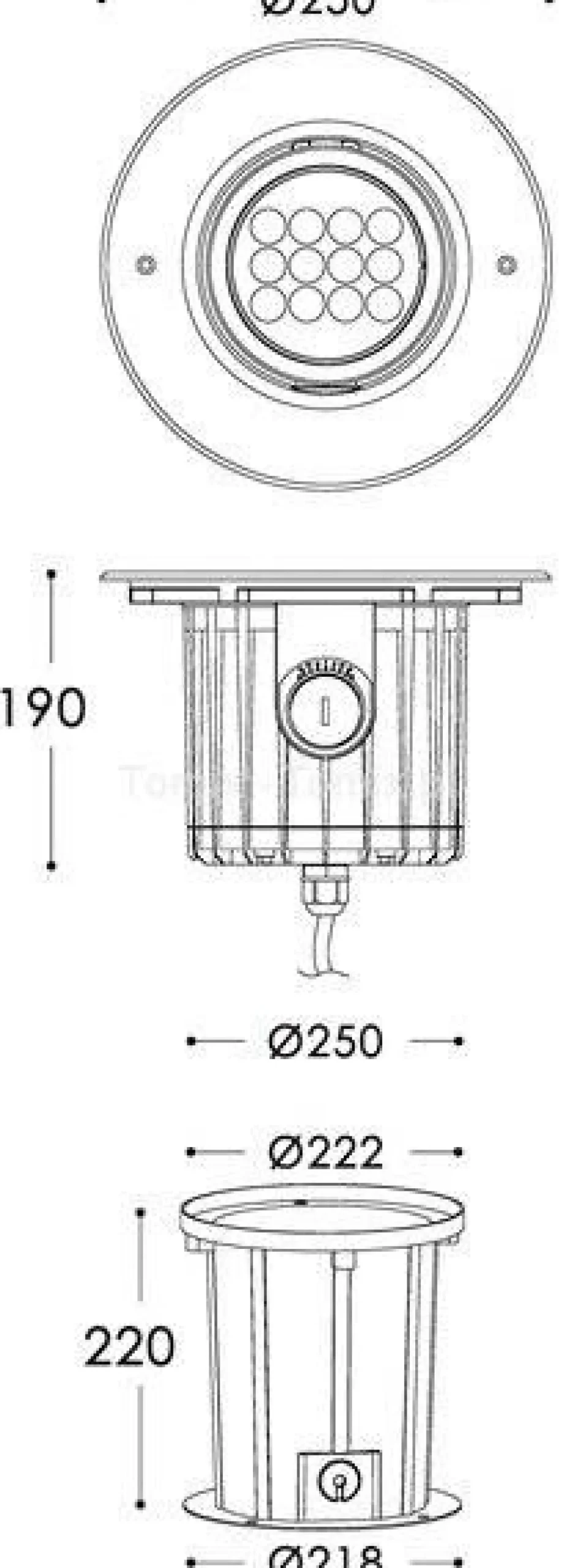 Lampa do montażu w podłożu SOFT FLEX 18 (D730266)
