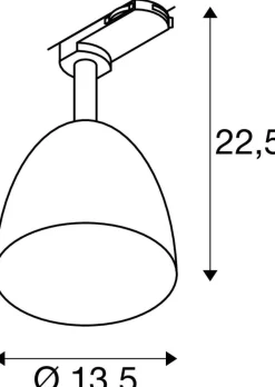 Lampa do szynoprzewodu 3 fazowego PARA CONE 14 miedź/biel (1008057) - SLV