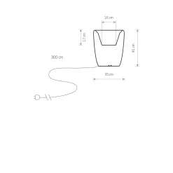 Lampa donica mała FLOWERPOT S (9711) - Nowodvorski