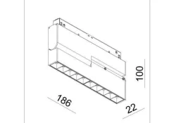 Lampa magnetyczna GALAXY CMA 10-15W Black IP20 CRI90 4000K (033416B) - ZARlight