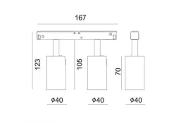 Lampa magnetyczna GALAXY S40*2; 2*6,6W Black IP20 CRI90 3000K (033371B) - ZARlight