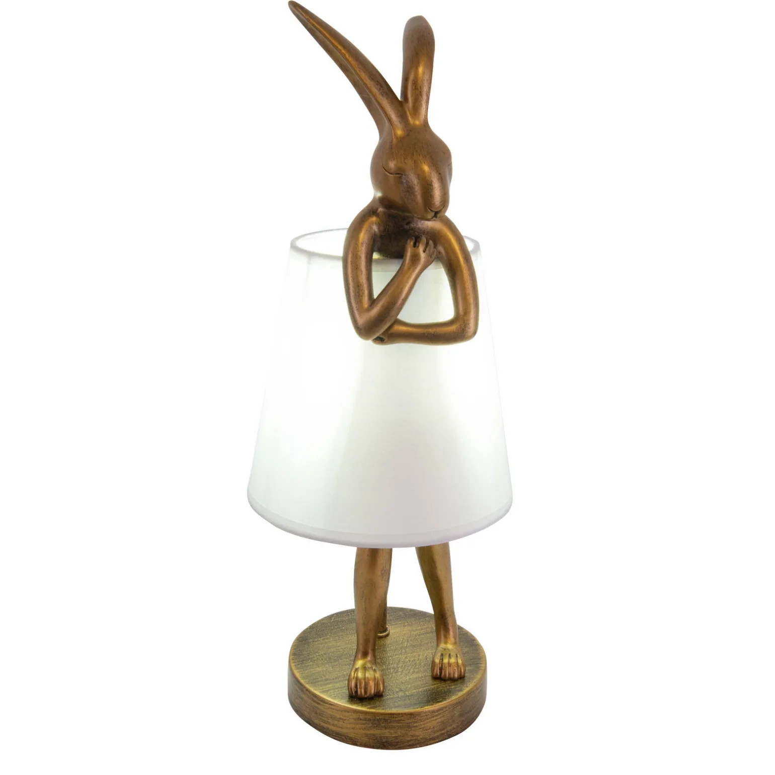 Lampa na komodę w sypialni Zajączek Haas S Złoty (TL0107-S) - Yaskr