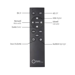 Lampa na pilota, z regulacją światła i wysokości PURE FALLING RINGS BRĄZOWA/CHROM (2503-97) - Paul Neuhaus