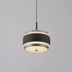 Lampa na pilota, z regulacją światła i wysokości PURE FALLING RINGS CZARNA (2503-18) - Paul Neuhaus