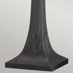 Lampa na stół w stylu Tiffany - Lampa stołowa Navajo Brązowy (QZ-NAVAJO-TL-VB) - Elstead Lighting