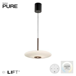 Lampa nad stół z pilotem i z płynną regulacją wysokości PURE E-VITRUM CIEMNOBRĄZOWY (2084-34) - Paul Neuhaus