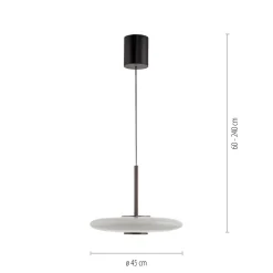 Lampa nad stół z pilotem i z płynną regulacją wysokości PURE E-VITRUM CIEMNOBRĄZOWY (2084-34) - Paul Neuhaus