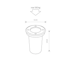 Lampa najazdowa i dogruntowa PAOLI (9554) - Nowodvorski