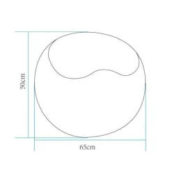 Lampa ogrodowa 16 kolorów pufa APPLE L LED RGBW 65 cm (ES-SF026) - Step into Design