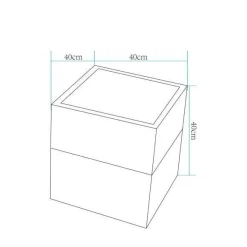 Lampa ogrodowa donica FLOWER CUBE LED RGBW 16 kolorów 40 cm (ES-FL008) - Step into Design