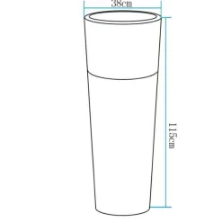 Lampa ogrodowa donica FLOWER POT XL LED RGBW 16 kolorów 115 cm (ES-FL024) - Step into Design