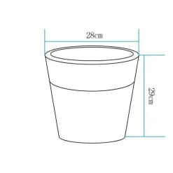 Lampa ogrodowa donica FLOWER POT S LED RGBW 16 kolorów 29 cm (ES-FL021) - Step into Design