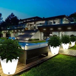 Lampa ogrodowa donica FLOWER POT M LED RGBW 16 kolorów 40 cm (ES-FL022) - Step into Design