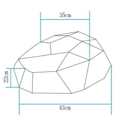 Lampa ogrodowa kamień DIAMOND M LED RGBW 16 kolorów 43 cm (ES-ST014) - Step into Design