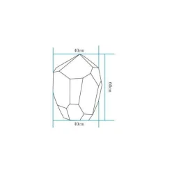 Lampa ogrodowa kamień DIAMOND XL LED RGBW 16 kolorów 60 cm (ES-ST016) - Step into Design