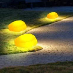 Lampa ogrodowa kamień DIAMOND S LED RGBW 16 kolorów 27 cm (ES-ST013) - Step into Design