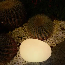 Lampa ogrodowa kamień PEBBLE L LED RGBW 16 kolorów 40 cm (ES-ST005) - Step into Design