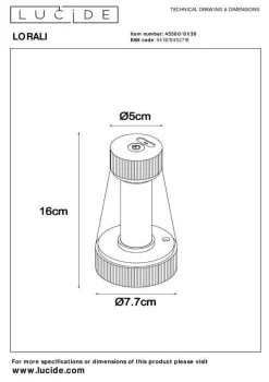 Lampa ogrodowa LORALI (45500/01/30) - Lucide