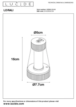 Lampa ogrodowa LORALI (45500/01/44) - Lucide