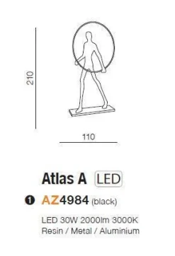 Lampa Podłogowa ATLAS A (AZ4984) - Azzardo