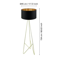 Lampa Podłogowa CAMPORALE mosiądz (39231) - EGLO