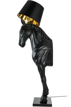Lampa podłogowa KOŃ HORSE STAND M czarna - włókno szklane (JB001L) - King Home