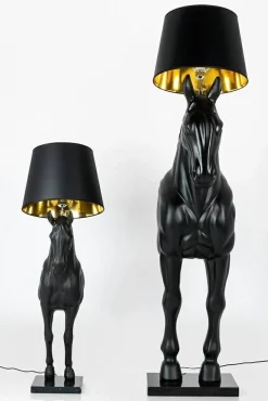 Lampa podłogowa KOŃ HORSE STAND M czarna - włókno szklane (JB001L) - King Home