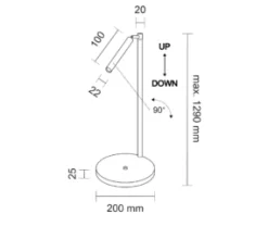 Lampa podłogowa KOSAME (czarny) (7872) - Shilo