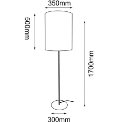 Lampa podłogowa Lamego F Wąska - Biała (1700 mm) (2022) - Shilo