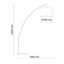 Lampa podłogowa MOBY GRAY (5487) - TK Lighting
