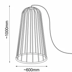 Lampa podłogowa no. moon A F - Platyna mat (1000 mm) (2008) - Shilo