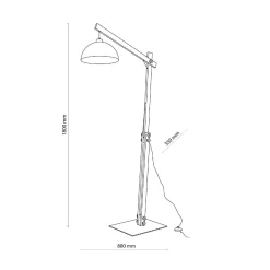 Lampa podłogowa OSLO czarna (5582) - TK Lighting