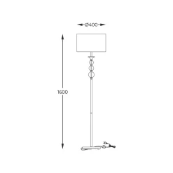 Lampa Podłogowa RLL93163-1GB REA II ZŁOTO-CZARNA - Zuma Line
