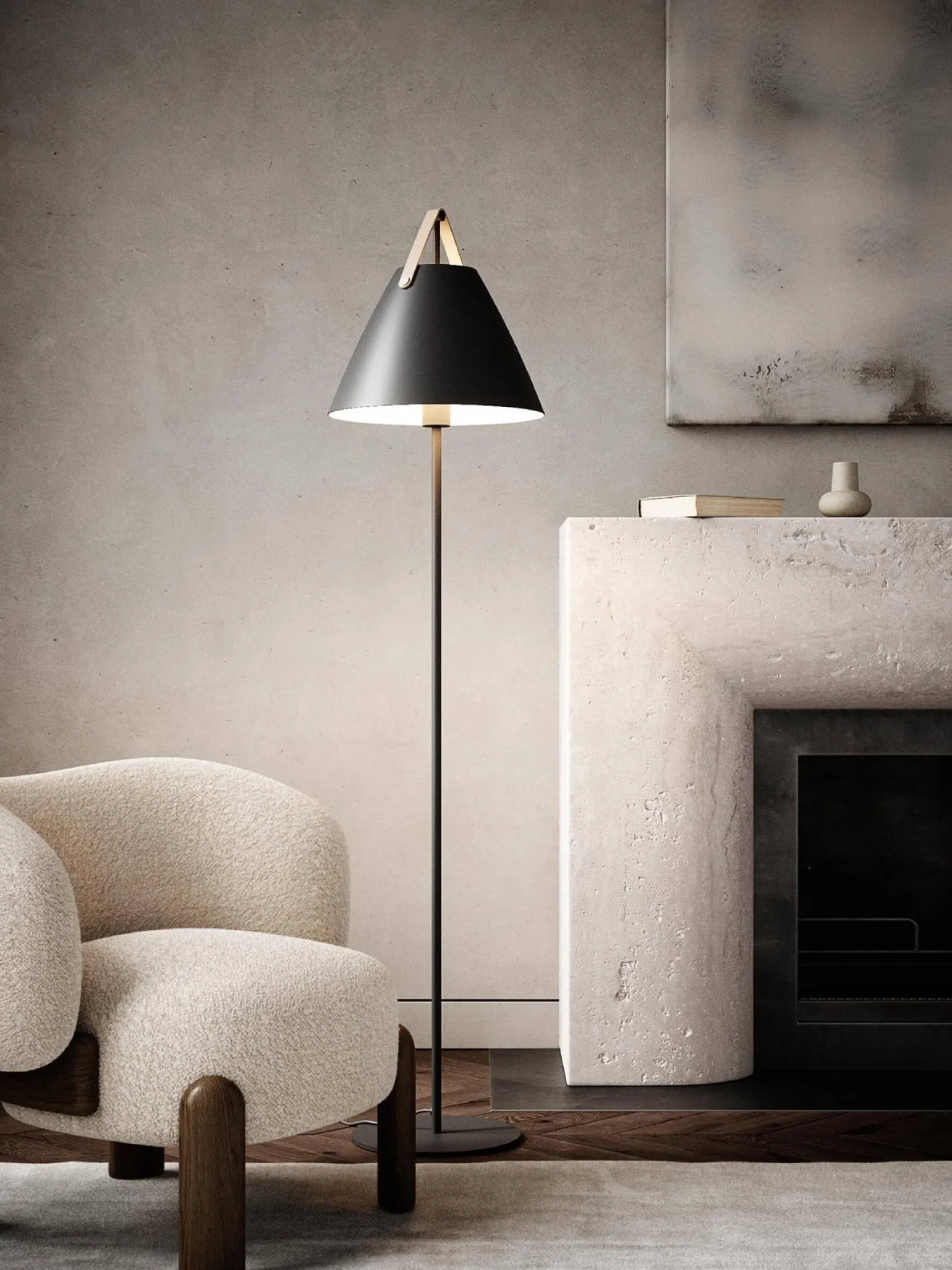 Lampa podłogowa STRAP Nordlux E27 40W Metal Czarny