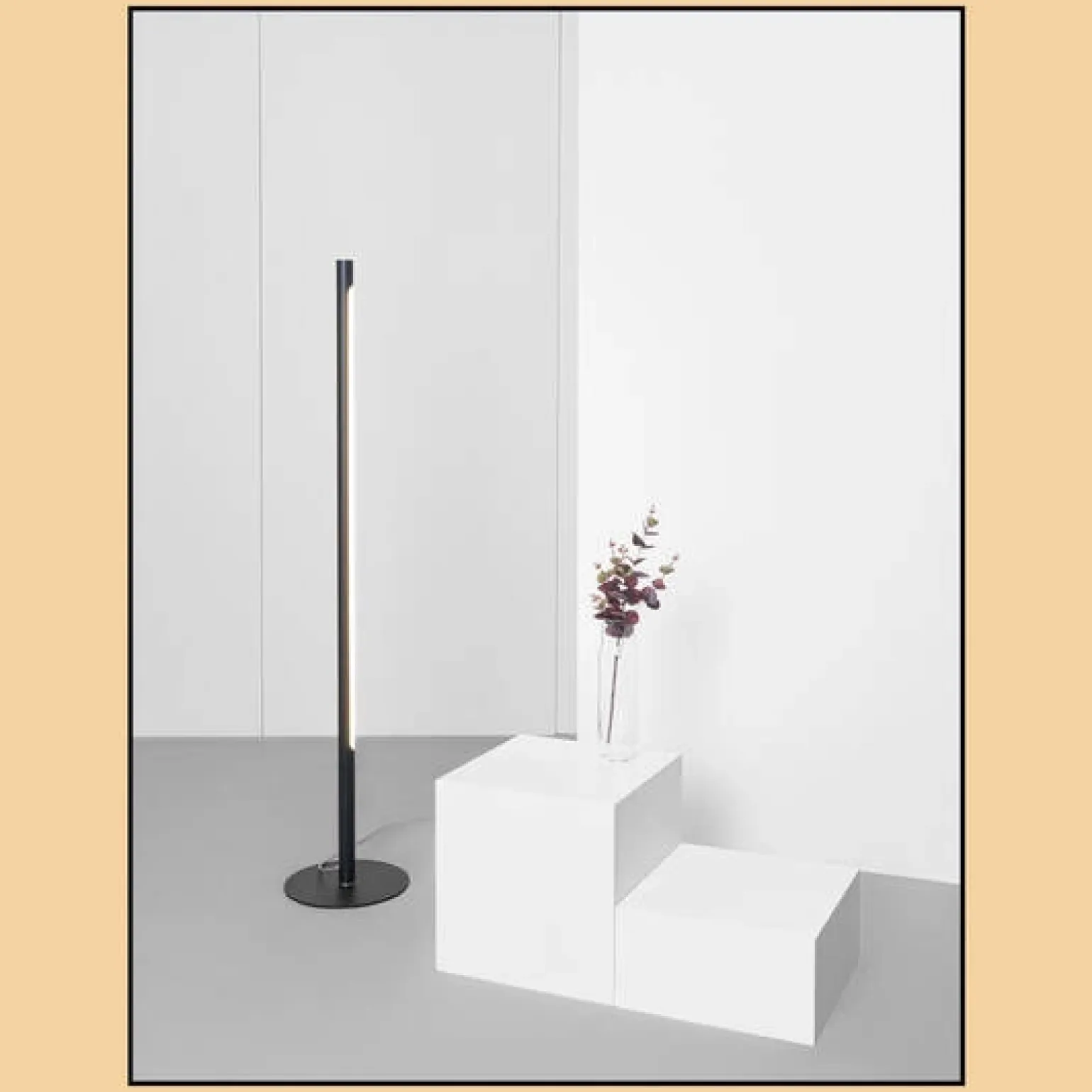 Lampa podłogowa THIN TUBE LED SZARA (26551-L930-D9-00-84) - Aqform