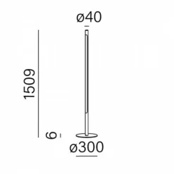 Lampa podłogowa THIN TUBE LED złota (26551-L940-D9-00-19) - Aqform