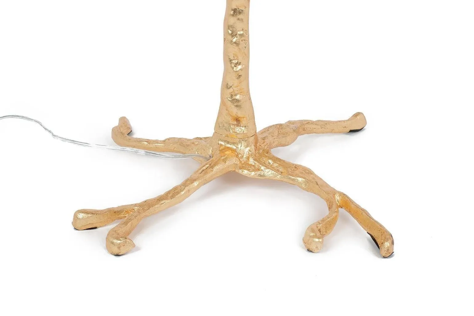 Lampa podłogowa TIFFANY 175 biała mosiądz / naturalne pióra (JL0019.WHITE) - King Home